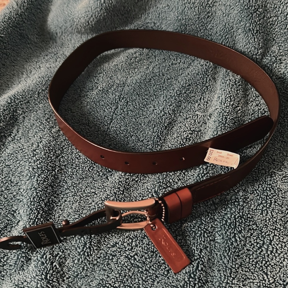 Rolfs Dark Brown Genuine Leather Mens Size Small New